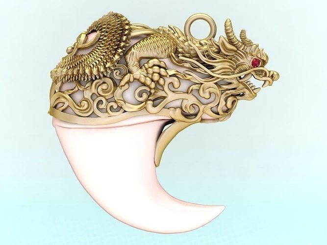 Dragon pendant - Bears claw - Tiger nails - Tiger fang 3D print model