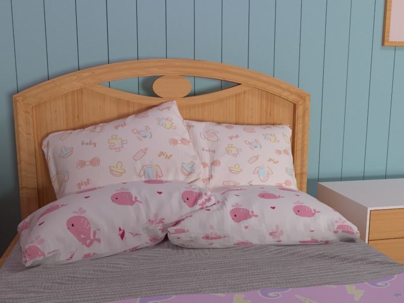 Kids Bedroom 3D model_1