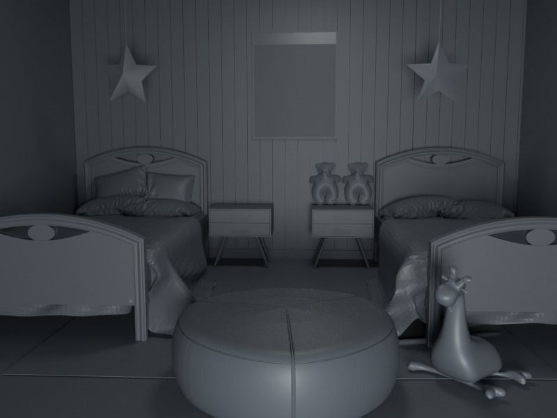 Kids Bedroom 3D model_8