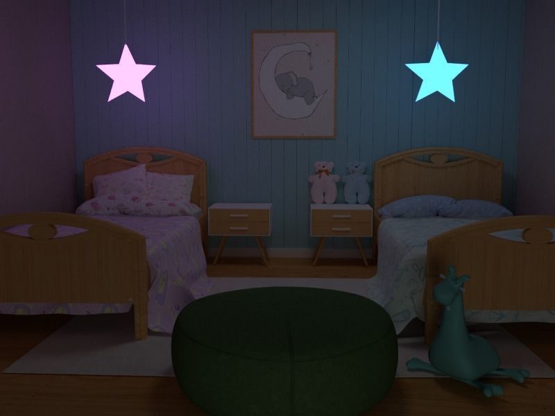 Kids Bedroom 3D model_2