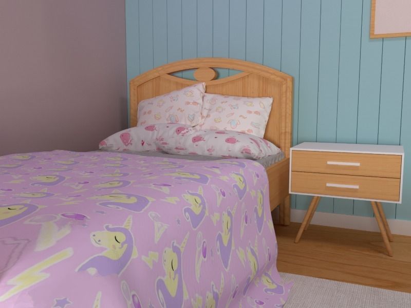 Kids Bedroom 3D model_5
