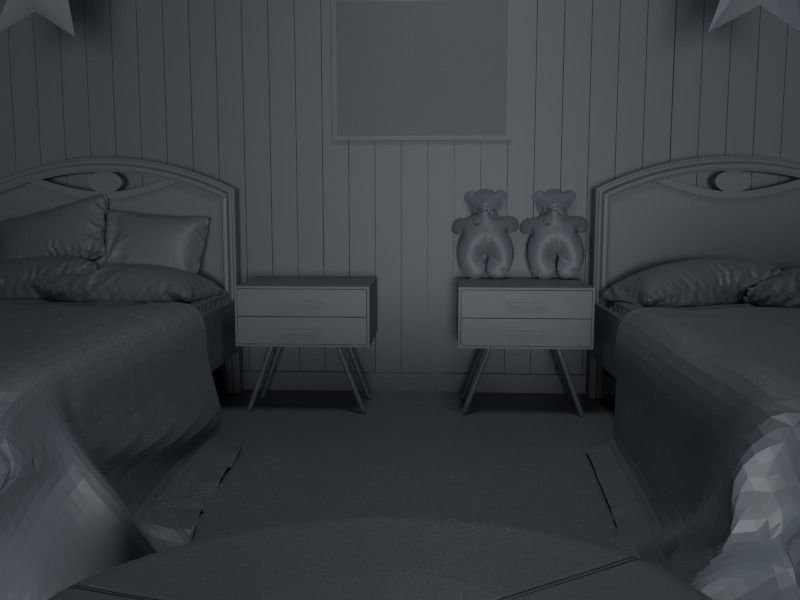 Kids Bedroom 3D model_9