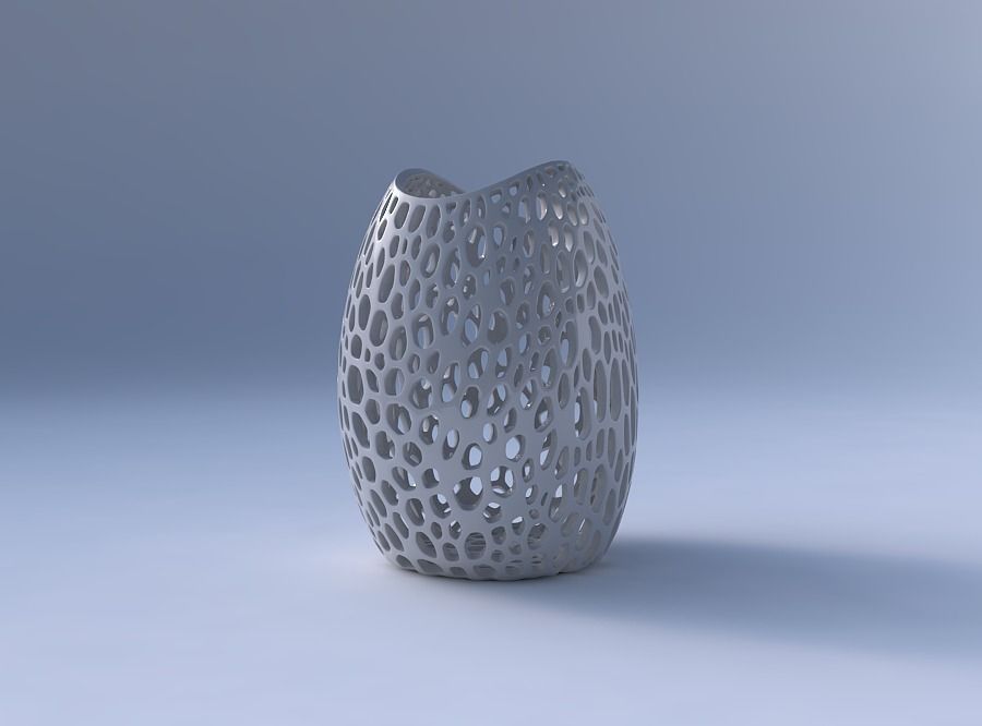 Bowl compressed with fine organic lattice 3D print model_4