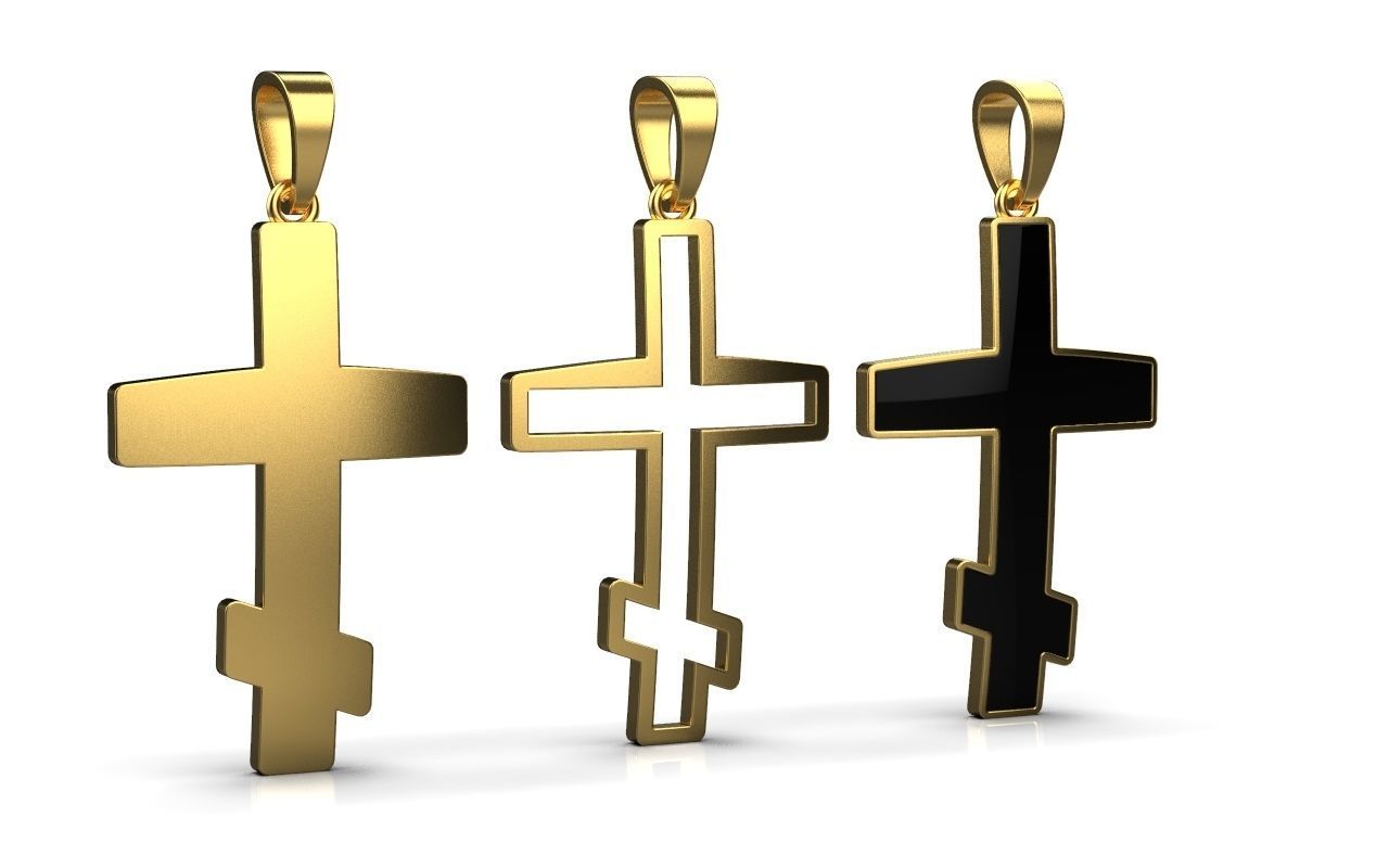 nice cross 3piece 3D print model_14