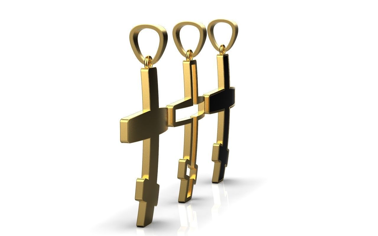 nice cross 3piece 3D print model_15