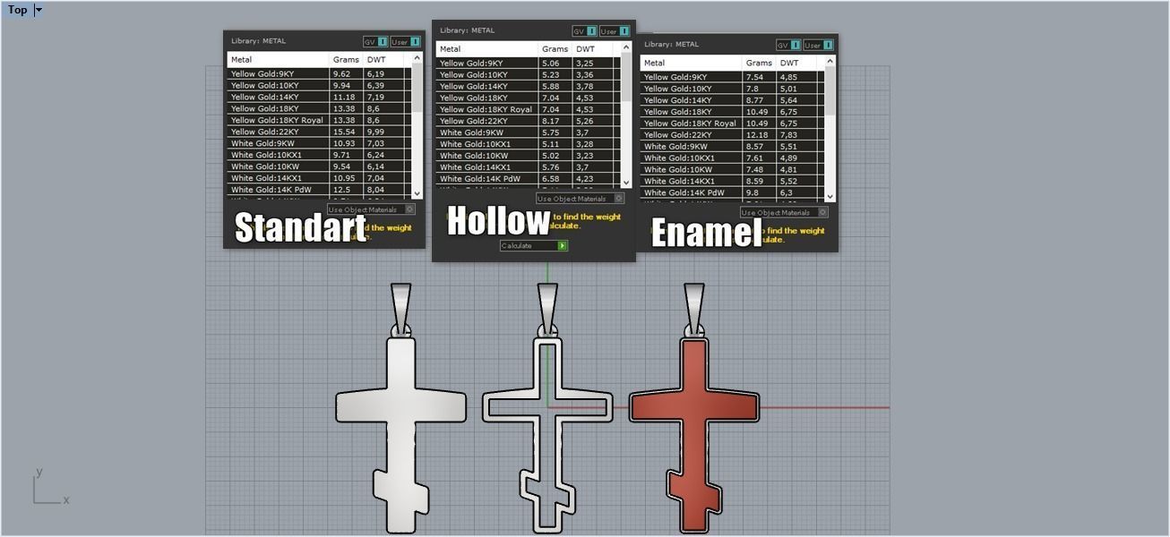nice cross 3piece 3D print model_6