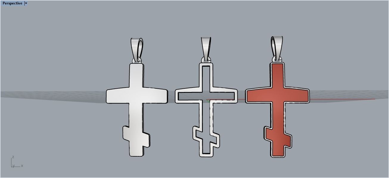 nice cross 3piece 3D print model_12