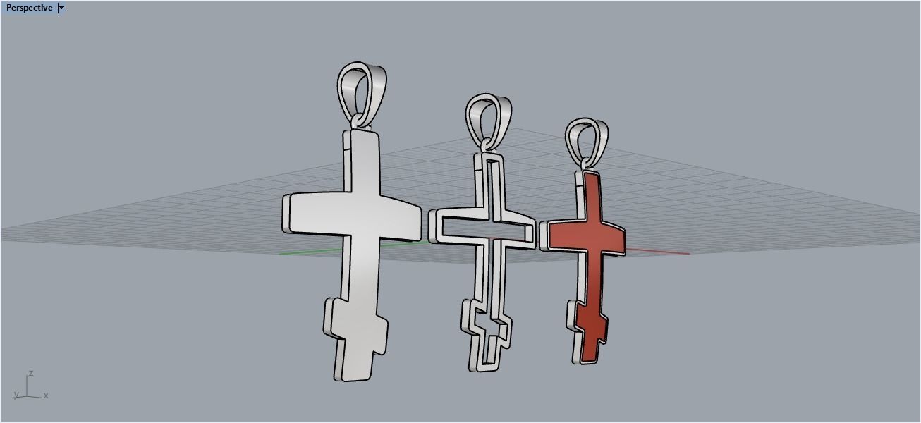 nice cross 3piece 3D print model_13