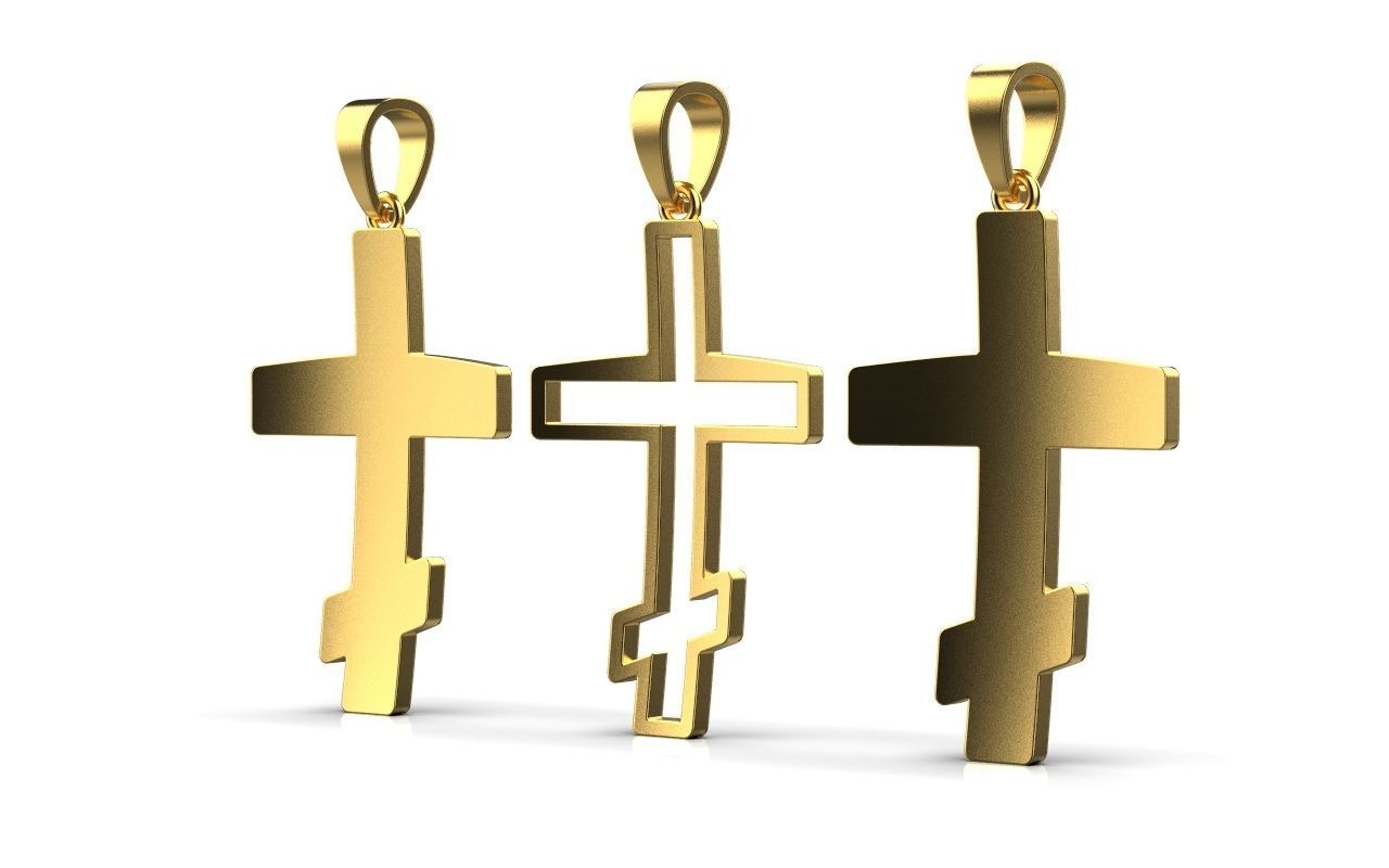 nice cross 3piece 3D print model_16