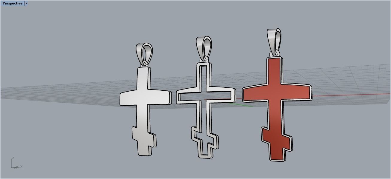 nice cross 3piece 3D print model_4