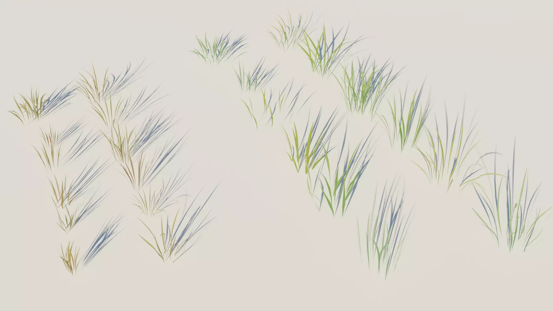 Grass Pack Low-poly 3D model_0