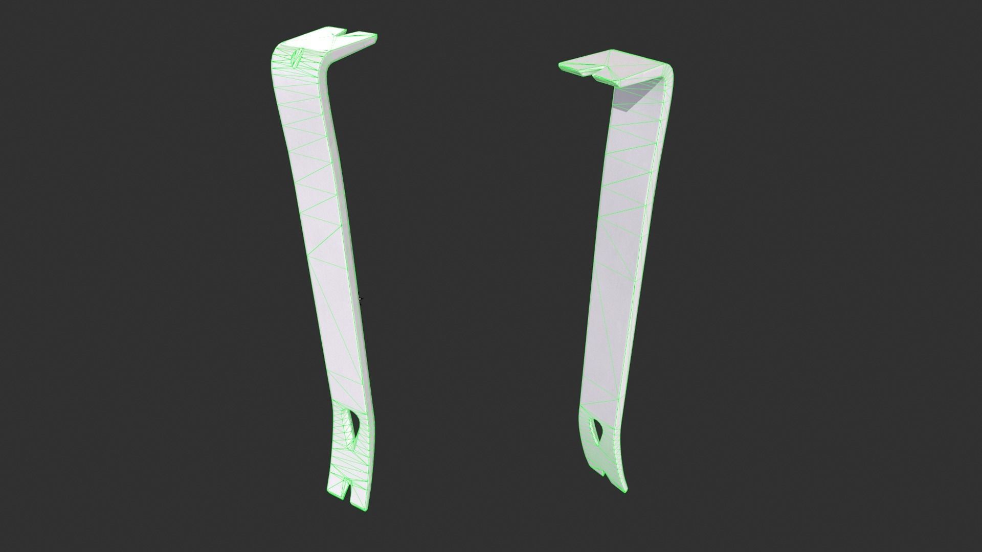 Crowbar hammer Low-poly 3D model_6