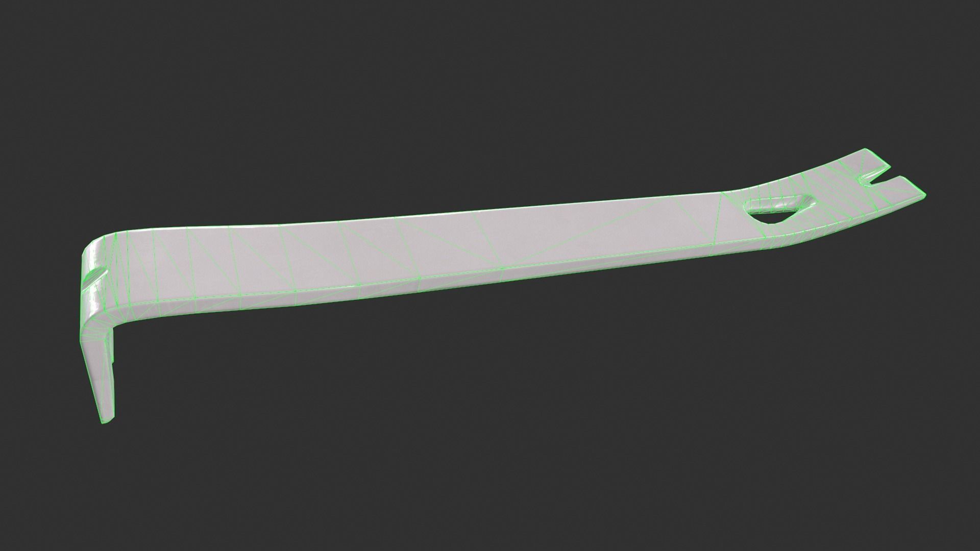 Crowbar hammer Low-poly 3D model_14