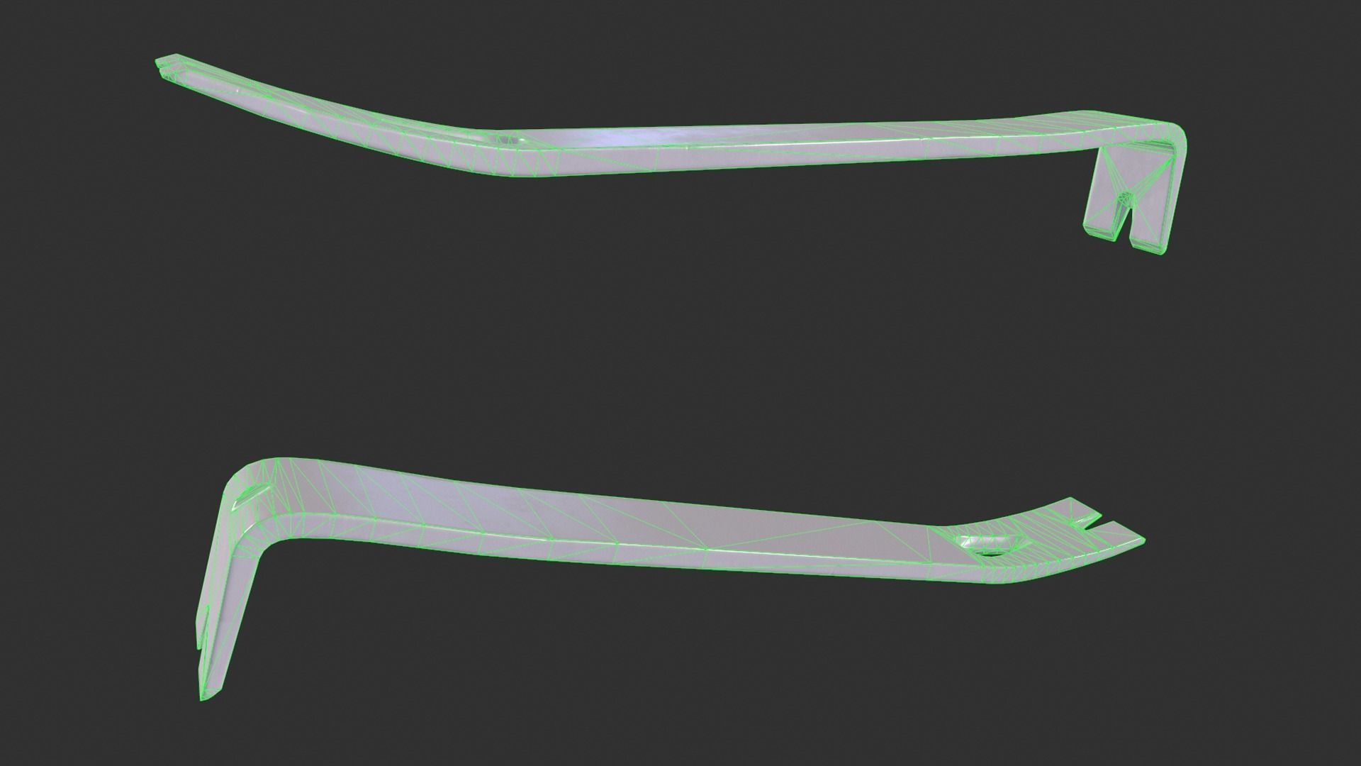 Crowbar hammer Low-poly 3D model_10