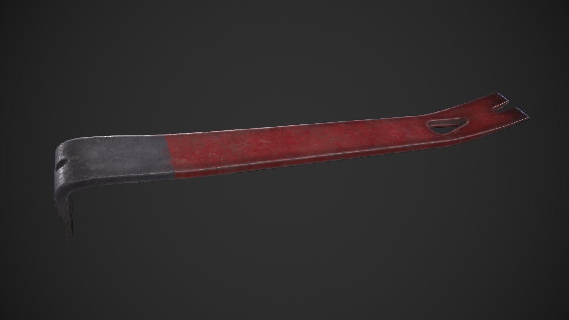 Crowbar hammer Low-poly 3D model_13