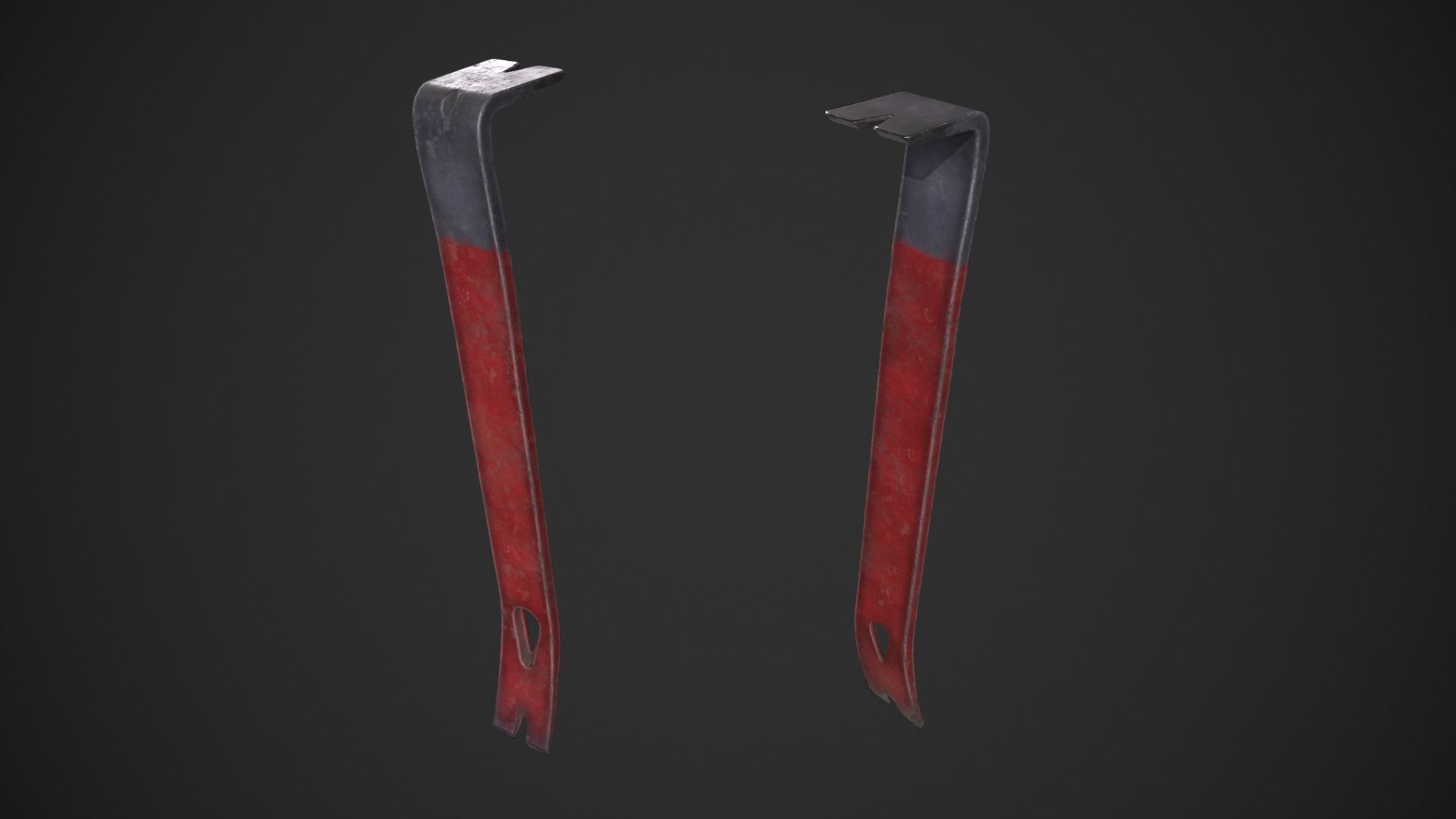 Crowbar hammer Low-poly 3D model_5
