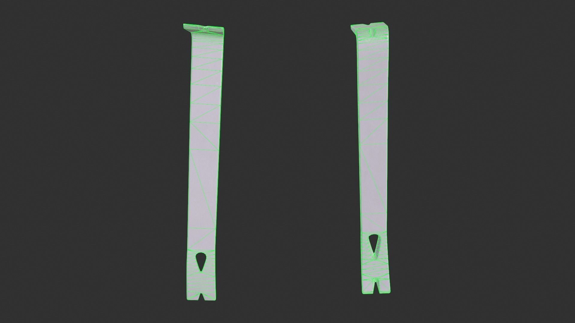 Crowbar hammer Low-poly 3D model_8