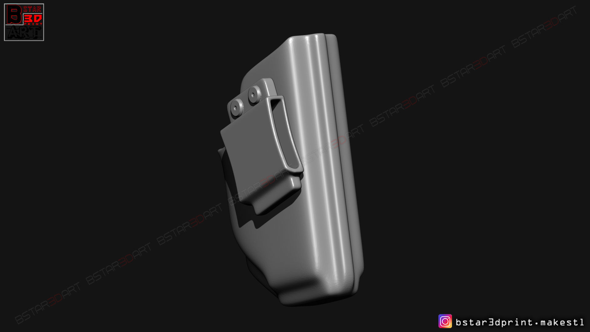 The Holster for Bond Pullpup Gun  3D print model_5