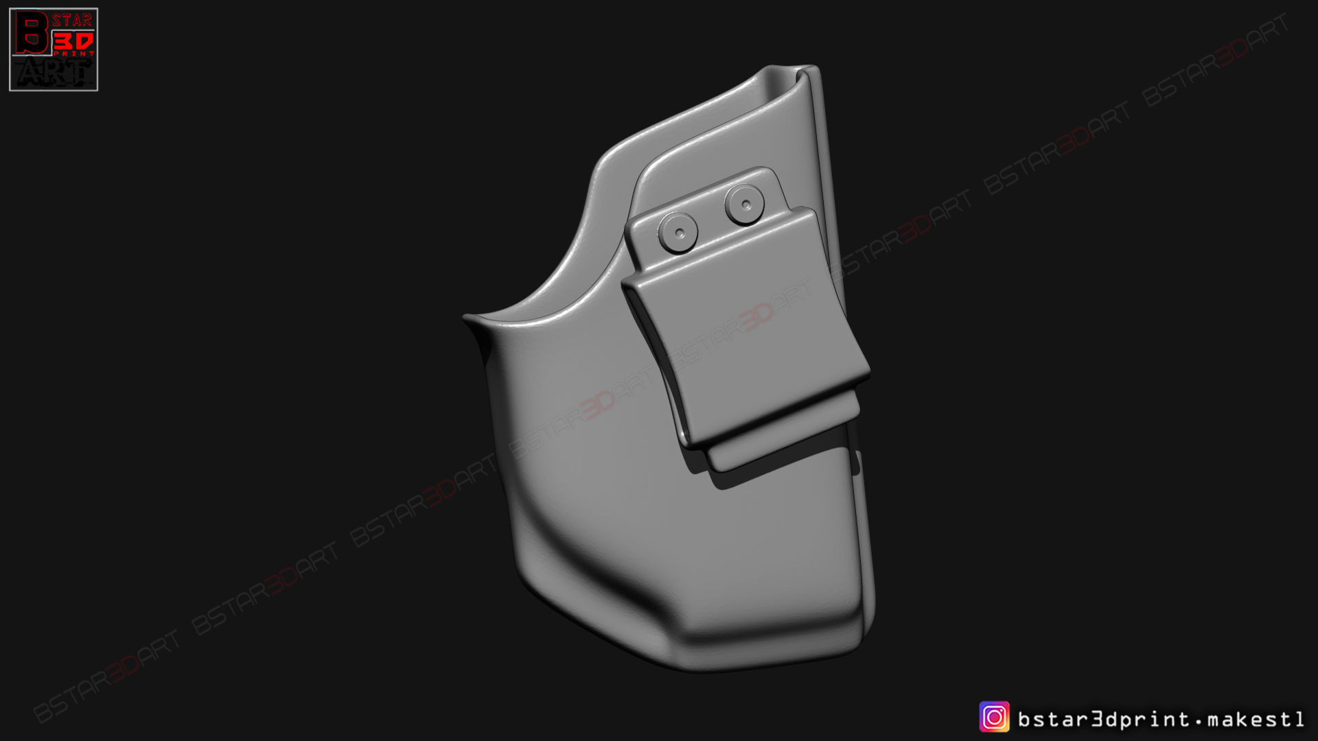 The Holster for Bond Pullpup Gun  3D print model_4