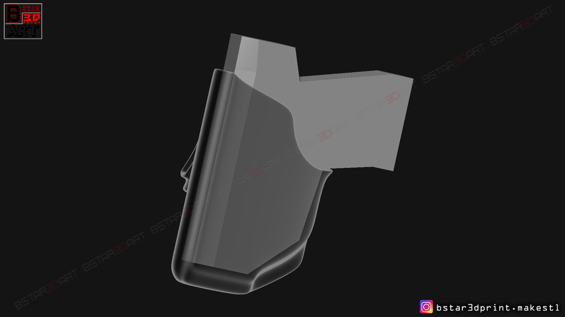 The Holster for Bond Pullpup Gun  3D print model_12