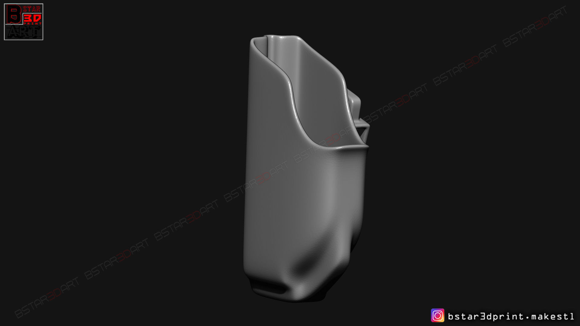 The Holster for Bond Pullpup Gun  3D print model_8