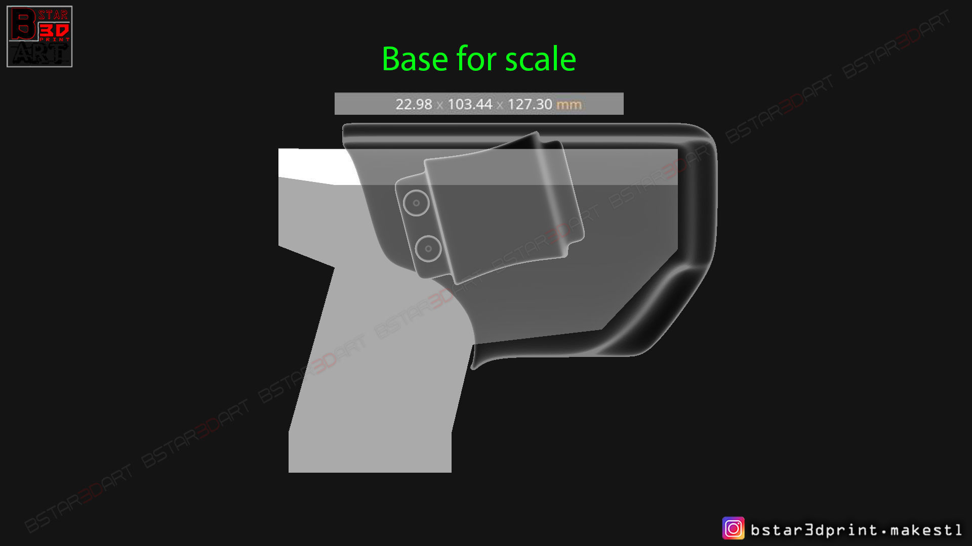 The Holster for Bond Pullpup Gun  3D print model_11