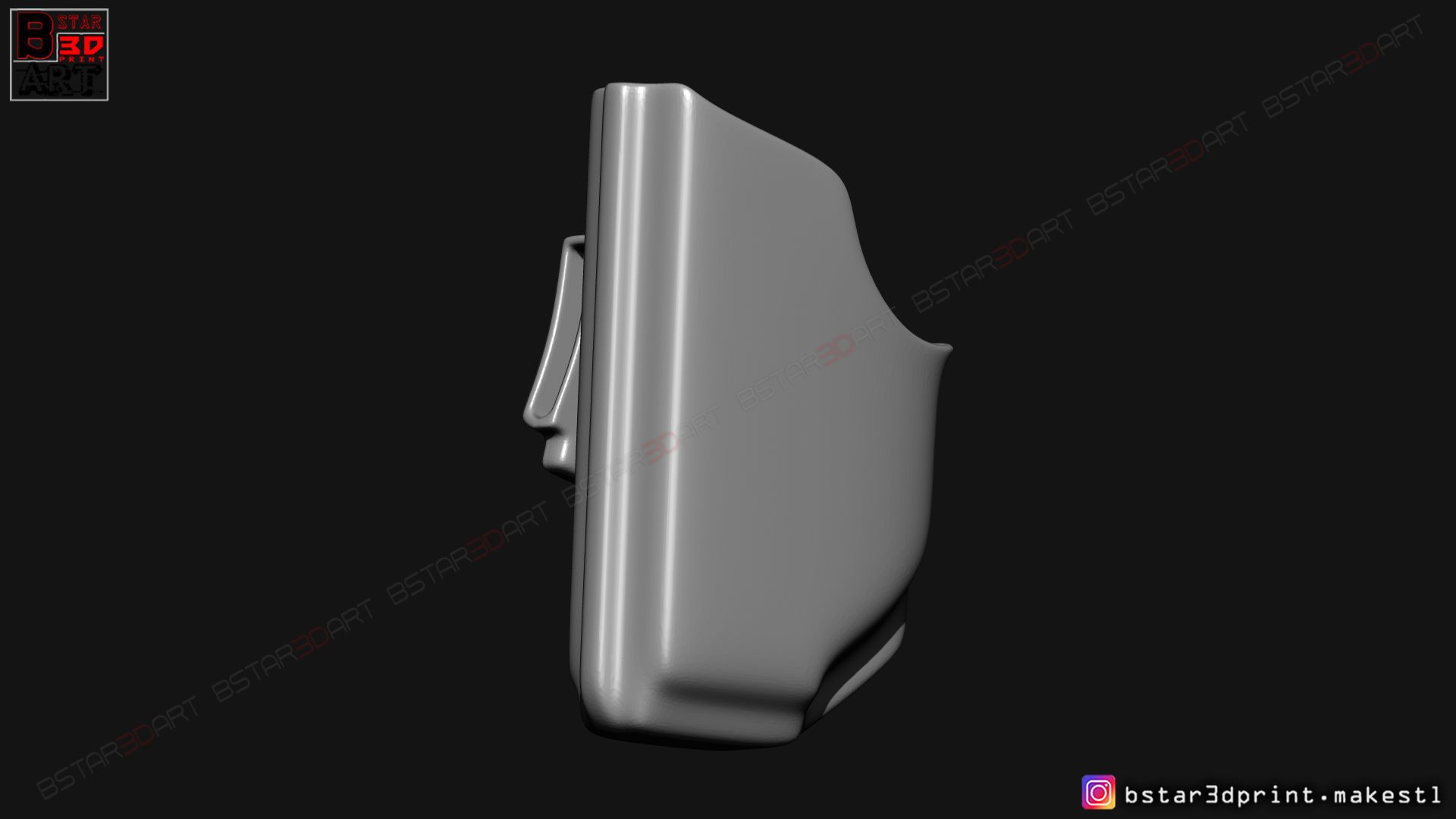 The Holster for Bond Pullpup Gun  3D print model_7