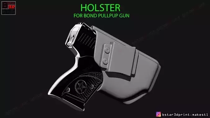 The Holster for Bond Pullpup Gun  3D print model
