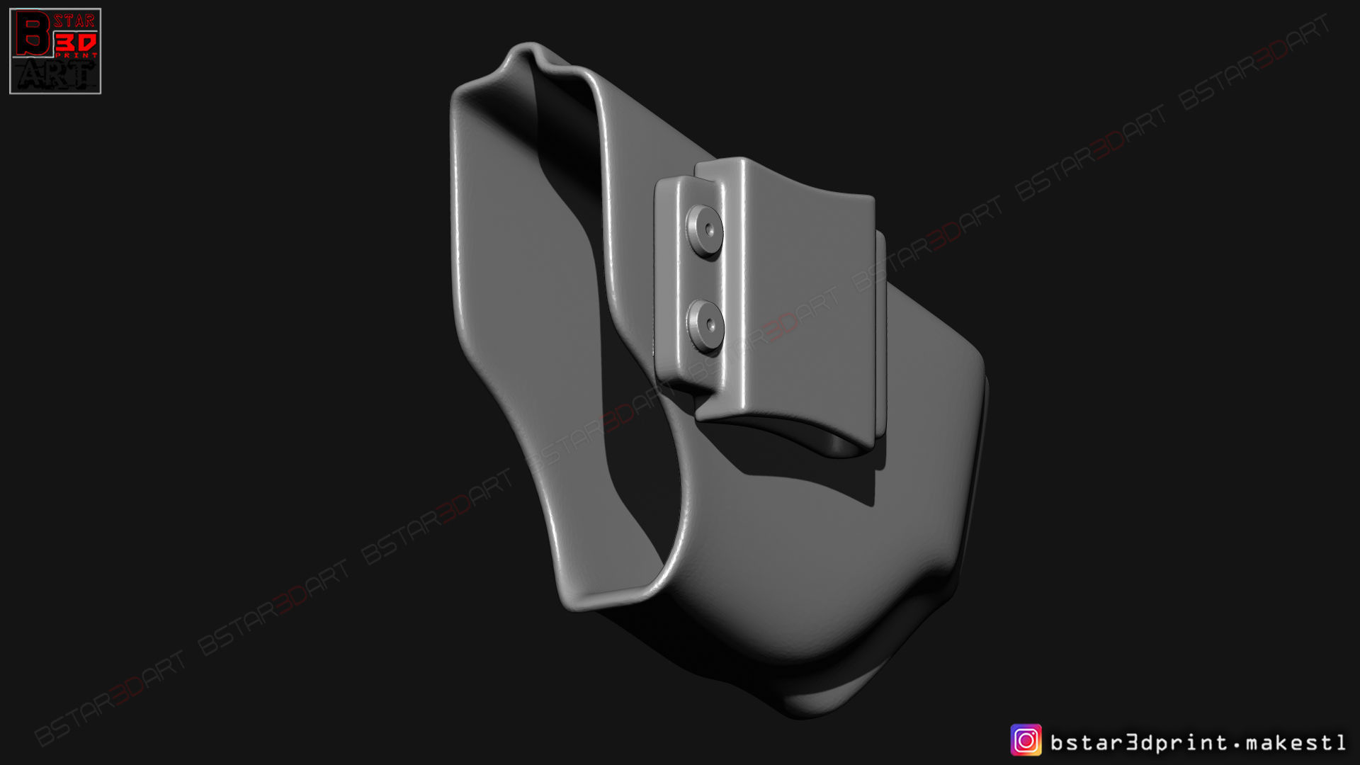 The Holster for Bond Pullpup Gun  3D print model_10