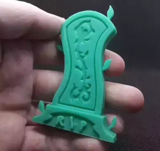 Fantasy gravestone rose 3d print