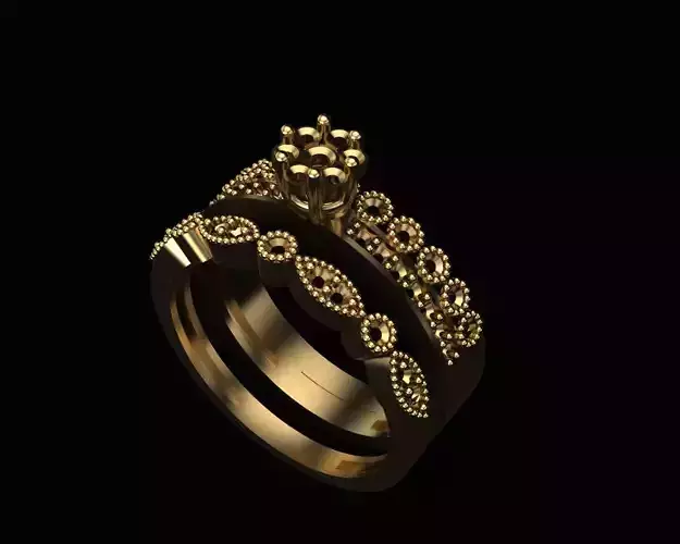 Jewelry ring 002 3D print model Free 3D print model