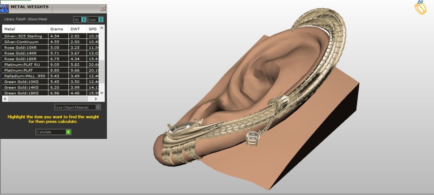 Ear Cuff earrings 3D print model_14