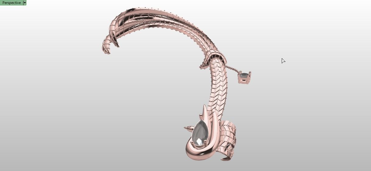 Ear Cuff earrings 3D print model_9