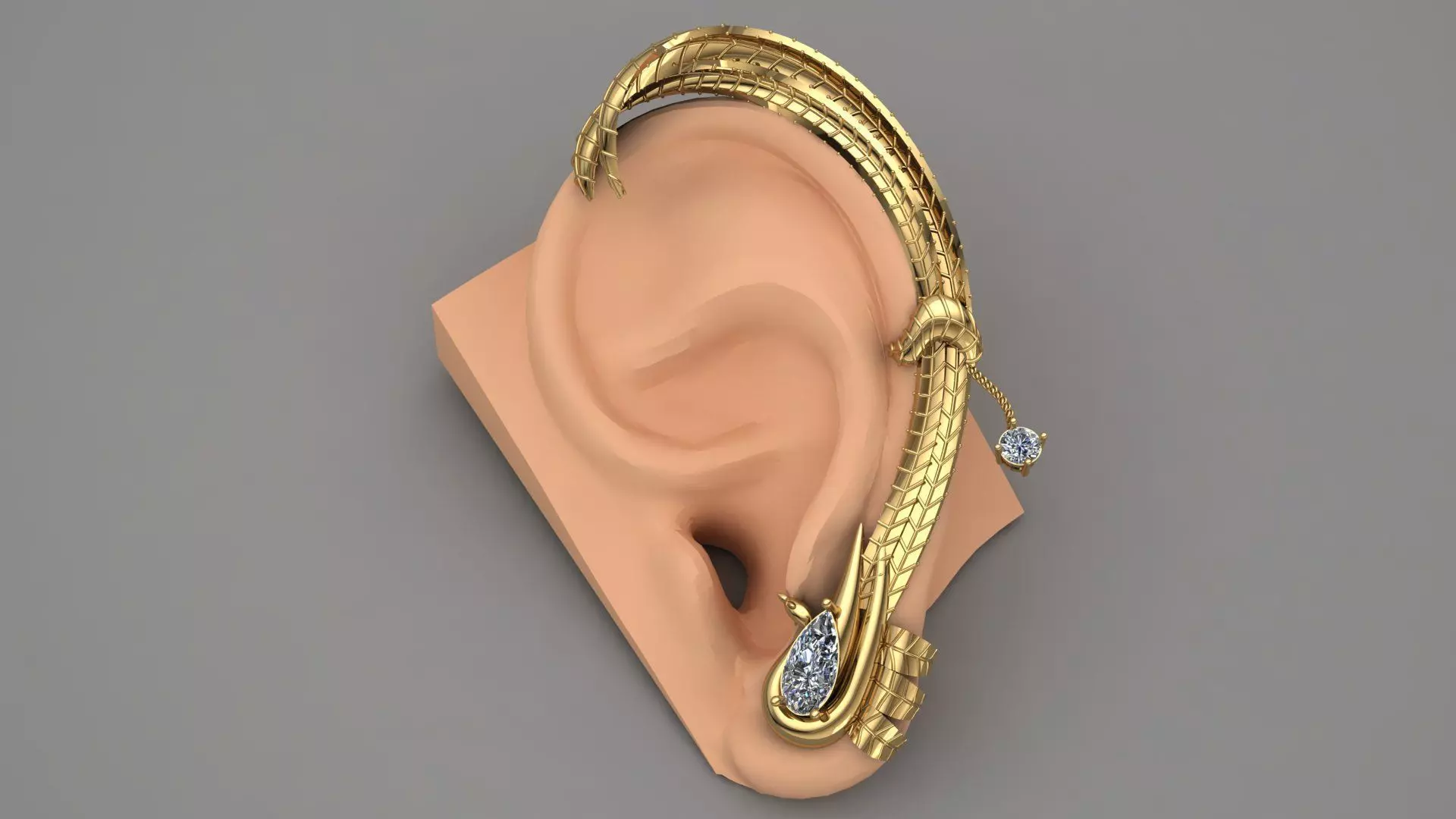 Ear Cuff earrings 3D print model_0