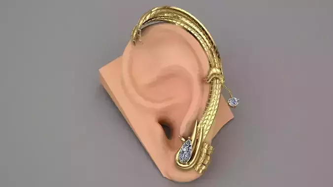 Ear Cuff earrings 3D print model