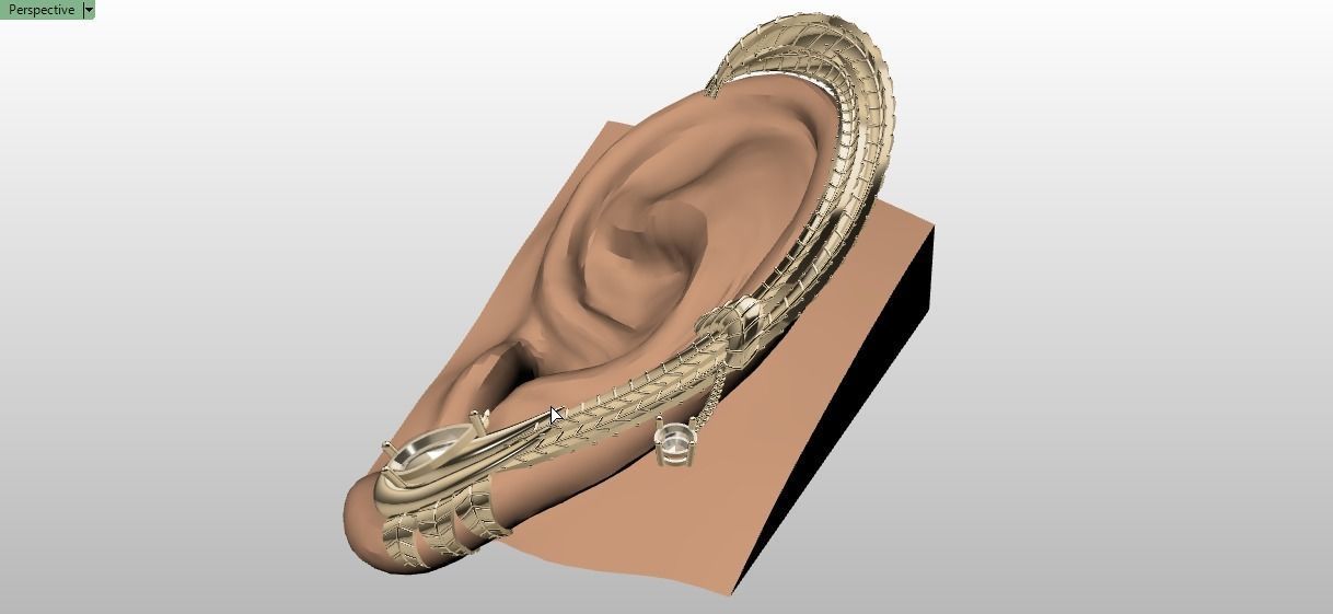 Ear Cuff earrings 3D print model_4