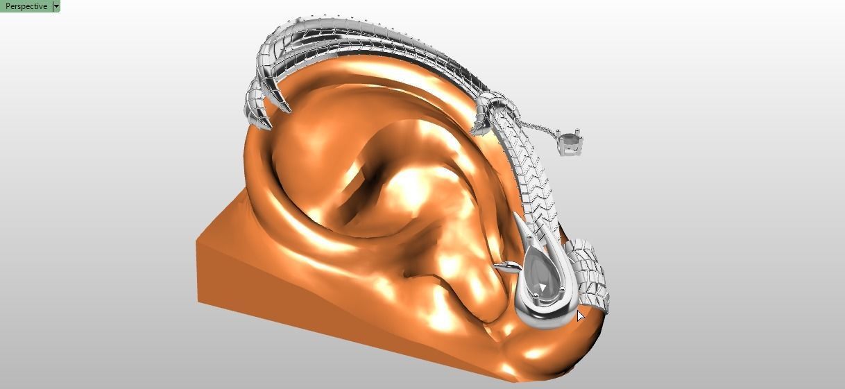 Ear Cuff earrings 3D print model_7
