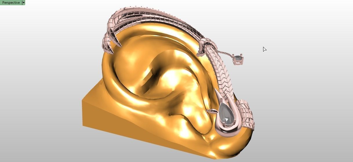 Ear Cuff earrings 3D print model_8
