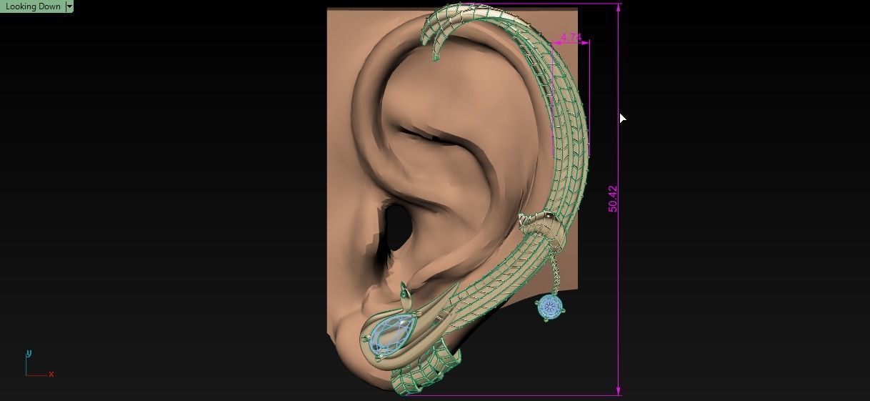 Ear Cuff earrings 3D print model_15