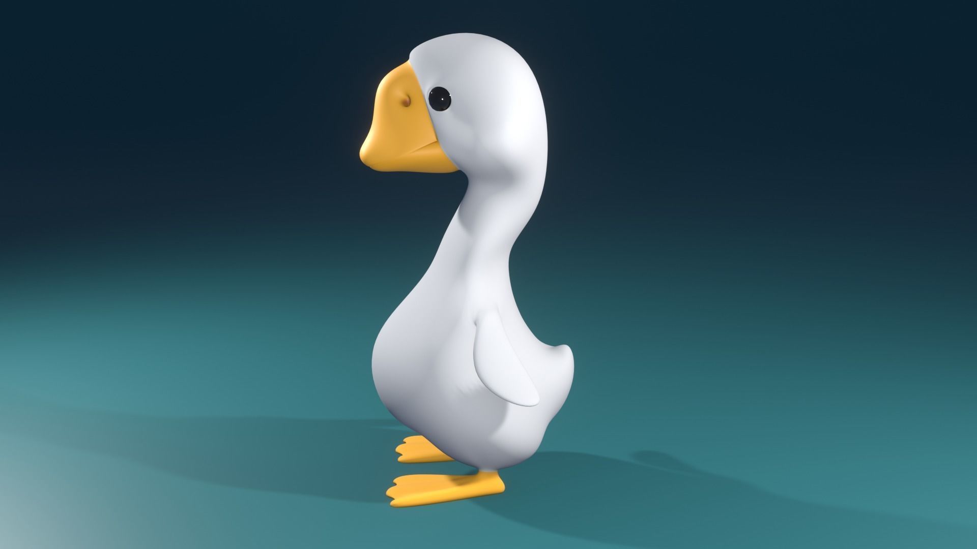 Mr Duck Game Ready Low-poly 3D model_6