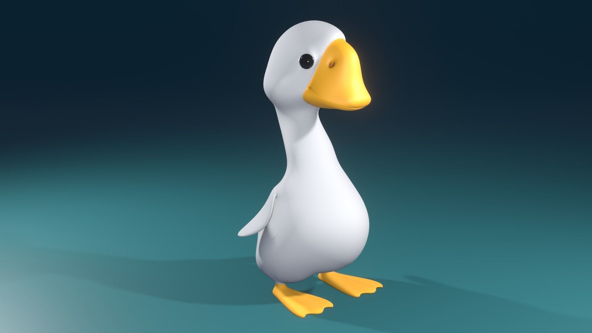 Mr Duck Game Ready Low-poly 3D model_1