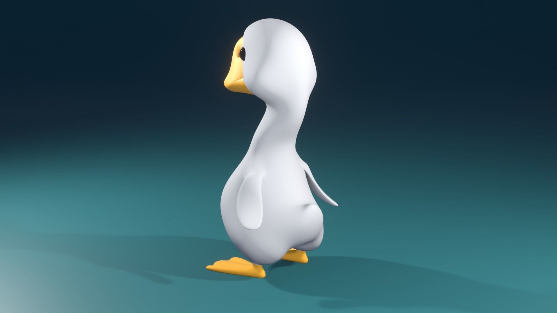 Mr Duck Game Ready Low-poly 3D model_5