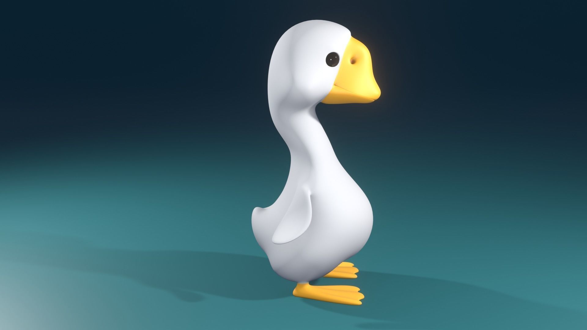 Mr Duck Game Ready Low-poly 3D model_2