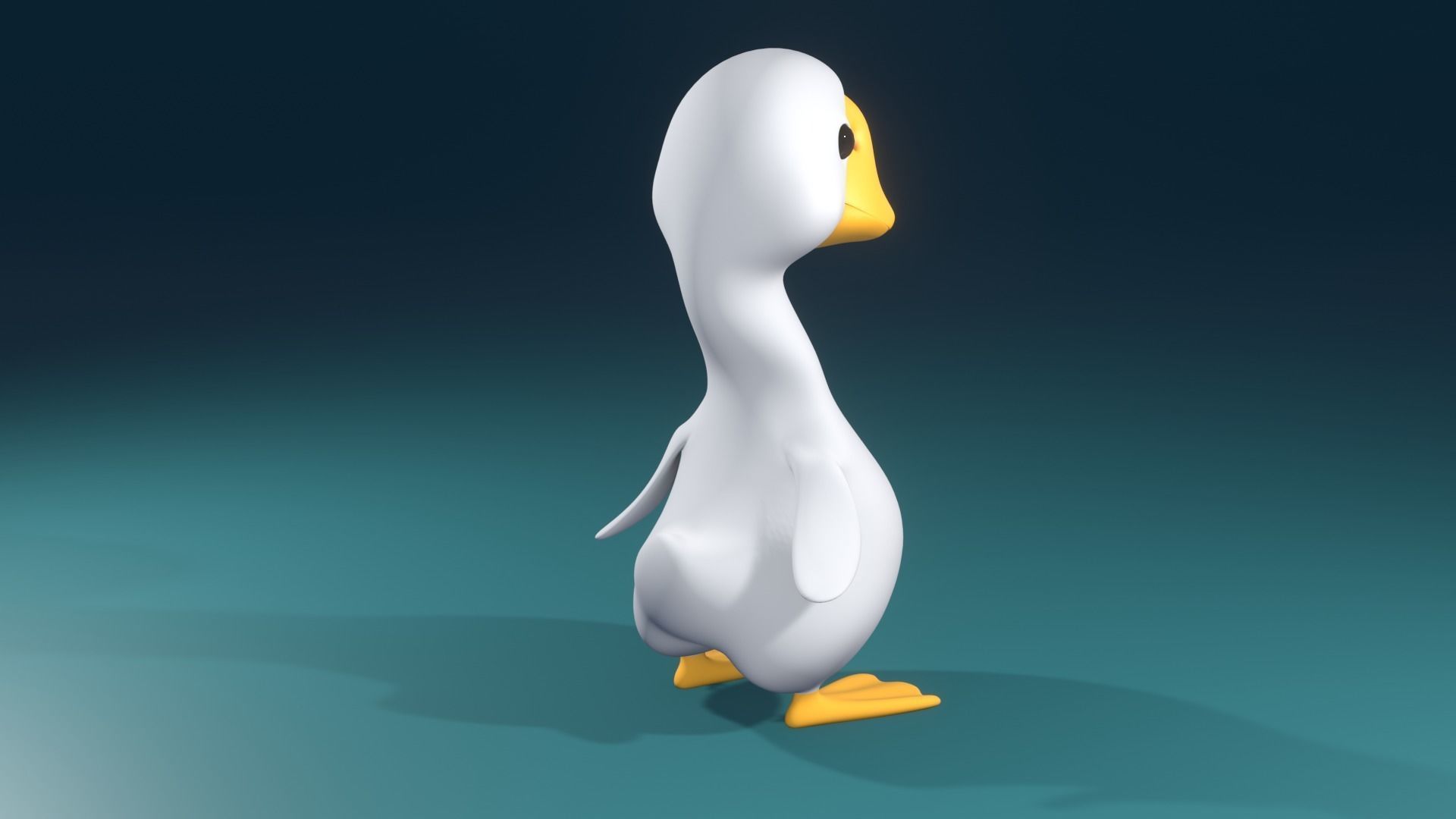 Mr Duck Game Ready Low-poly 3D model_3
