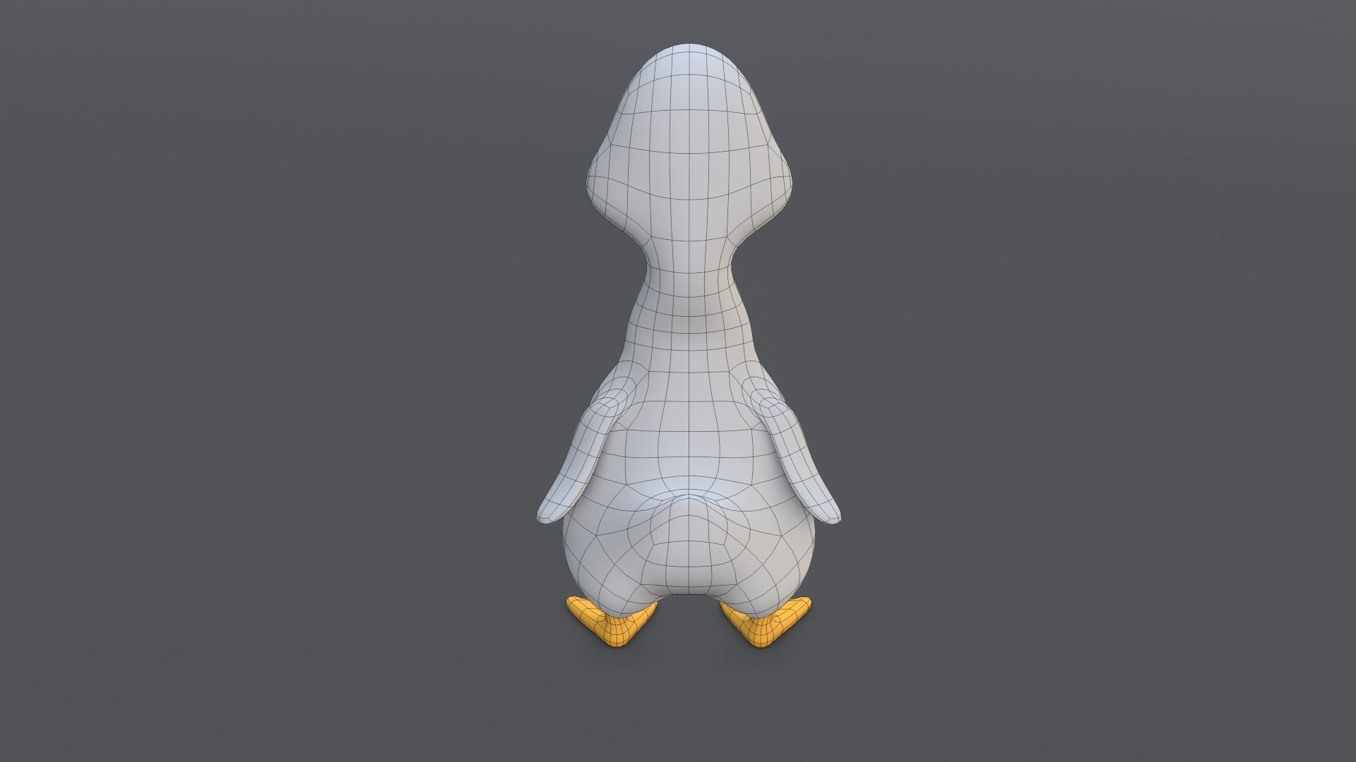 Mr Duck Game Ready Low-poly 3D model_10