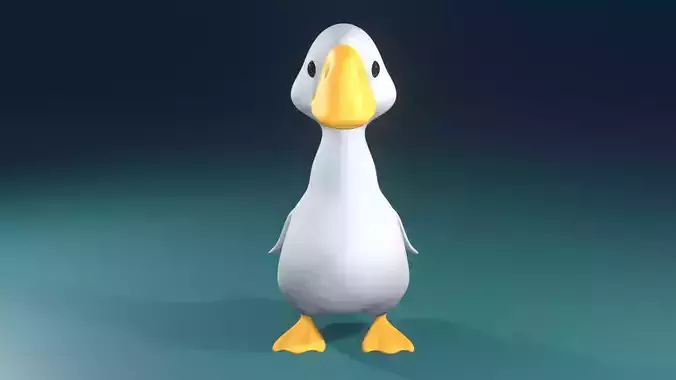 Mr Duck Game Ready Low-poly 3D model