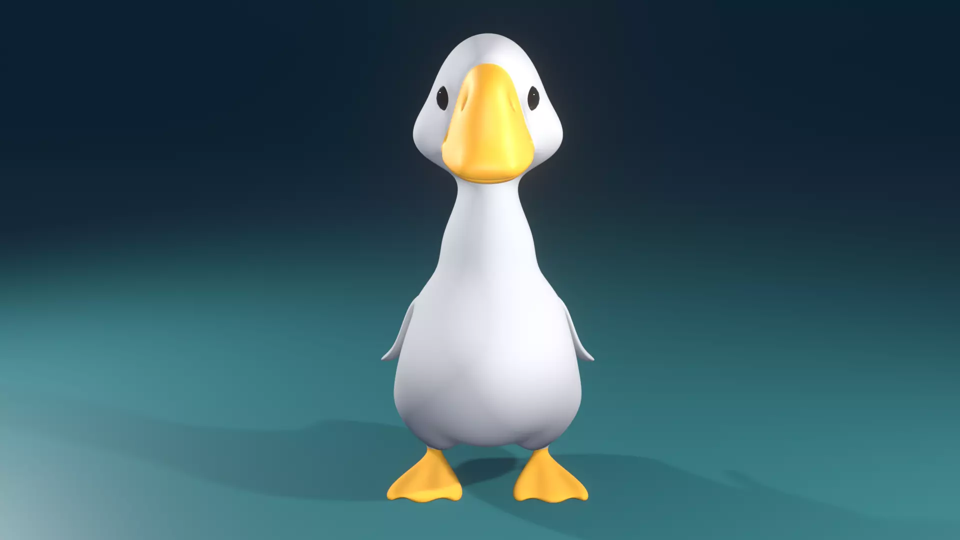 Mr Duck Game Ready Low-poly 3D model_0