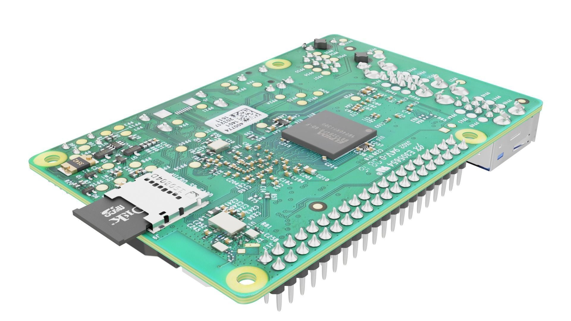 Raspberry pi 3 Low-poly 3D model_4