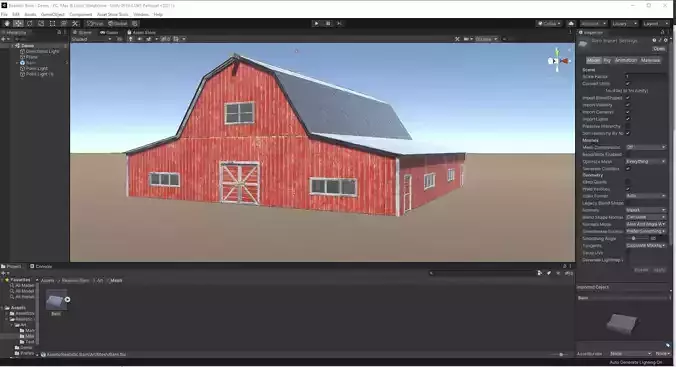 Farming Barn for Unity Low-poly 3D model