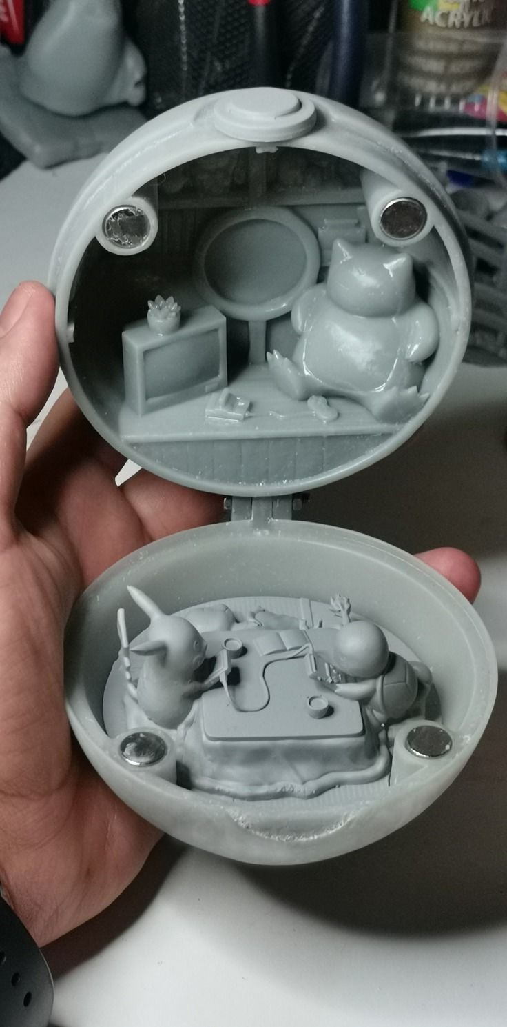 Pokeball Diorama 3D print model_6